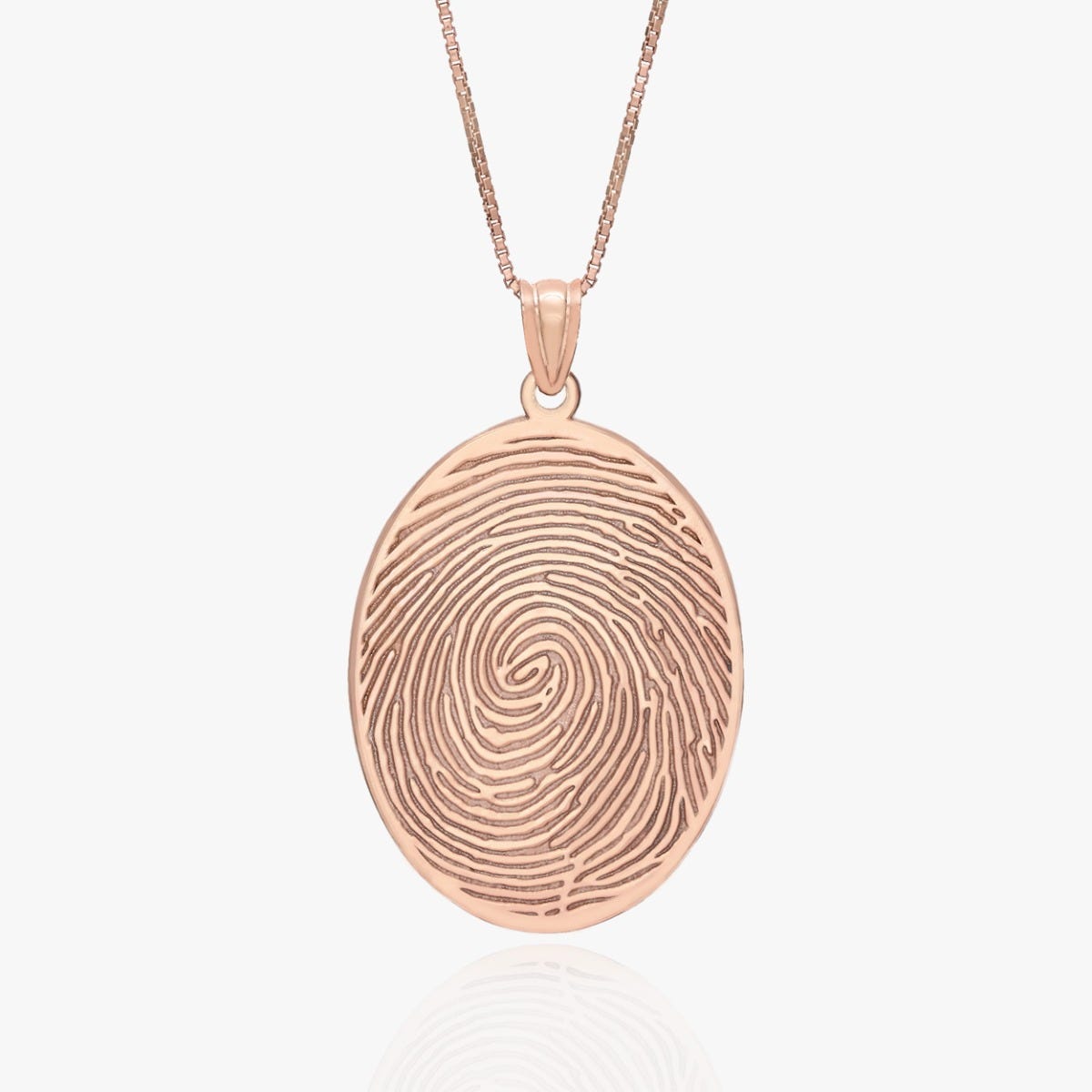 Custom Fingerprint Oval Charm or Pendant