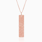 Custom Fingerprint Vertical Tag Charm or Pendant