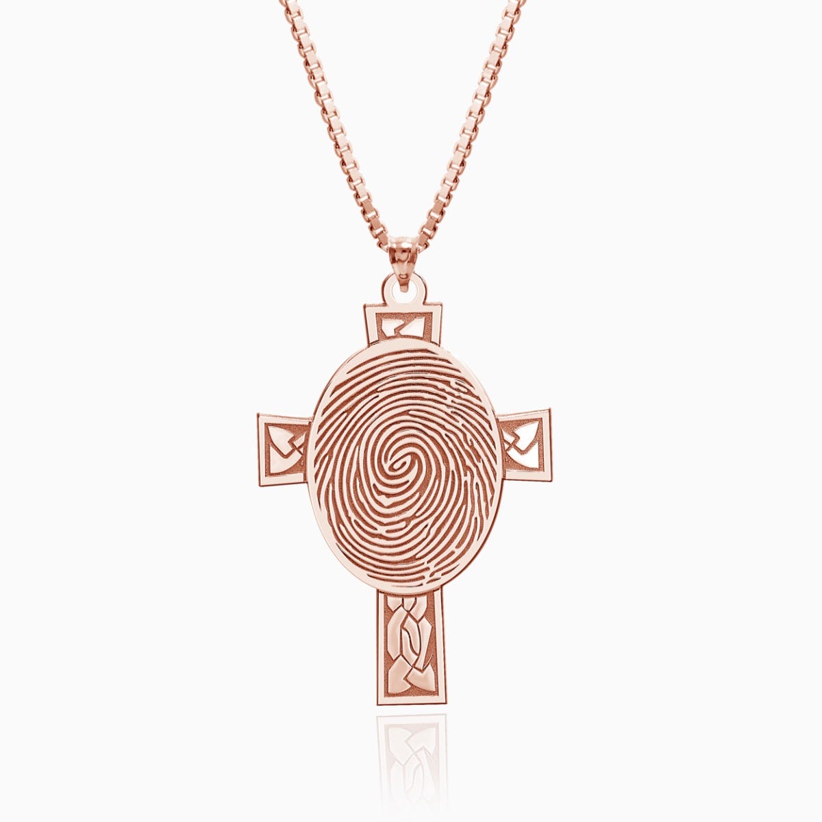Custom Fingerprint Cross Charm or Pendant