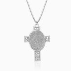 Custom Fingerprint Cross Charm or Pendant