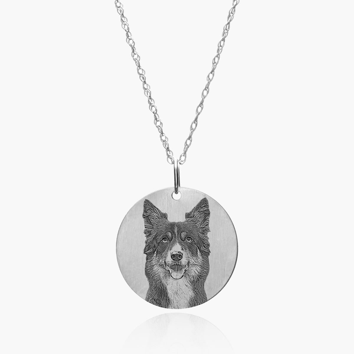 Antiqued Laser Carved Photo Round Disc Pendant