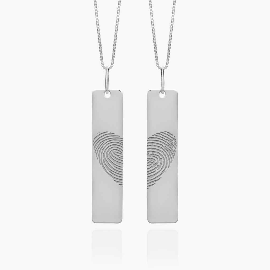 Custom Fingerprint Set of Tags with Chains Included