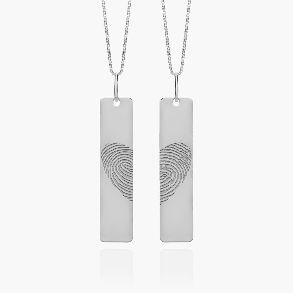 Custom Fingerprint Set of Tags with Chains Included