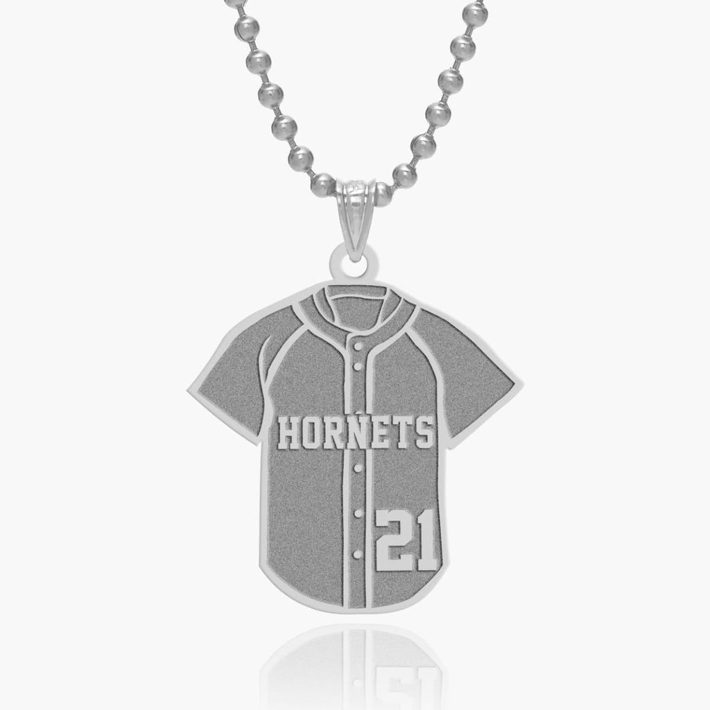 Baseball Jersey Charm or Pendant with Name & Number