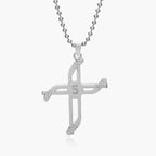 Hockey Stick Cross Pendant with Number with 18 Inch Chain
