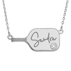 Personalized CZ Pickleball Pendant with Name