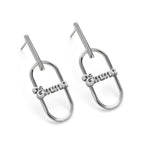 Paper Clip Name Earrings