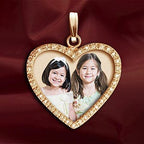 Diamond Heart Photo Pendant Picture Charm