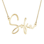 Modern Script Name Necklace with Chain Included