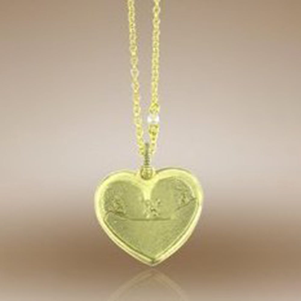 Heart Shaped Pendant with Plain Back