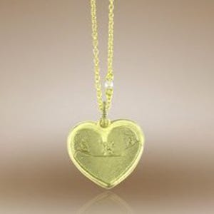 Heart Shaped Pendant with Plain Back