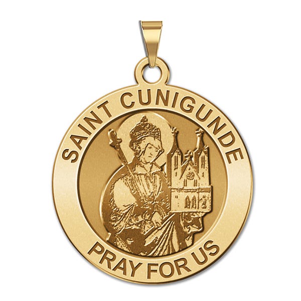 Saint Cunigunde Round Religious Medal