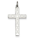 Sterling Silver Laser Designed Lattice Cross Pendant
