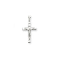 14K White Gold Crucifix Pendant