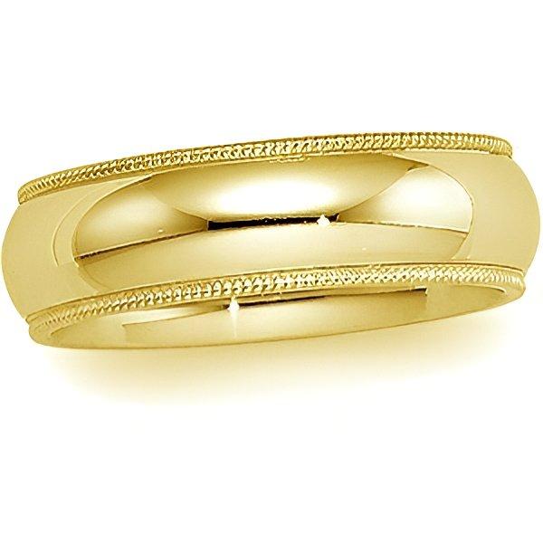 14K Yellow Gold Approx. 0.20 Inch Milgrain Wedding Band