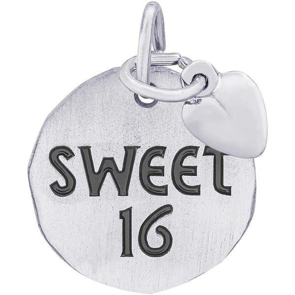 Sweet 16 Tag with Heart Engravable