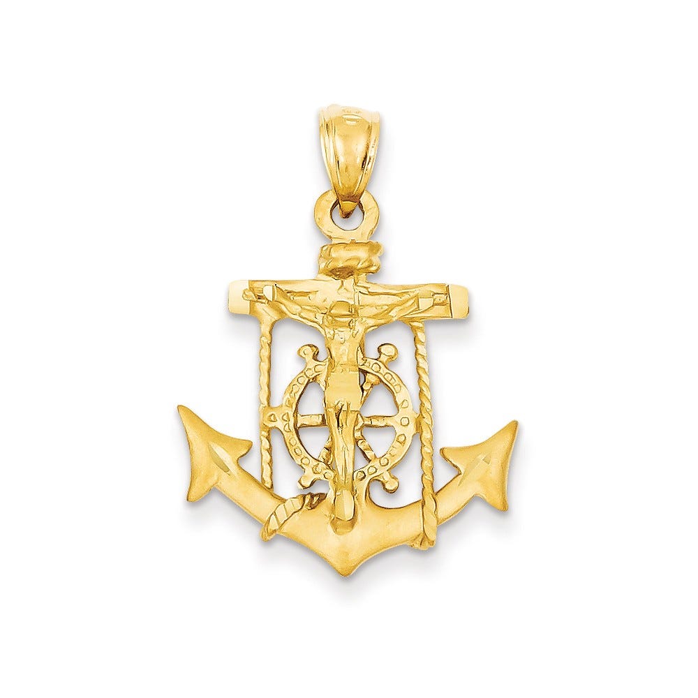 14K Mariner's Cross Pendant