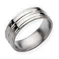 Titanium Grooved Approx. 0.31 Inch Polished Wedding Band