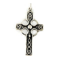 Sterling Silver Circular-Inset Cross Pendant