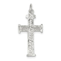 Sterling Silver Diamond-Cut Cross Pendant