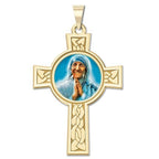 Saint Teresa Of Calcutta Or Mother Teresa Cross Religious Medal "Color"