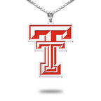 Texas Tech University Color Enamel Logo Necklace