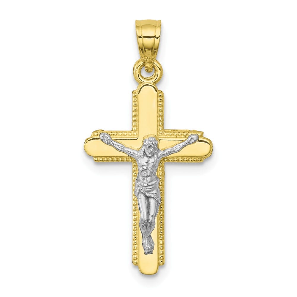 Rhodium Crucifix Pendant