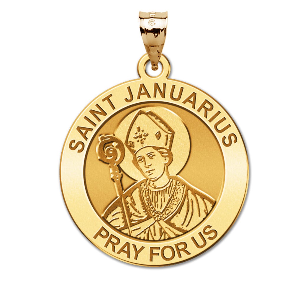 Saint Januarius Round Religious Medal