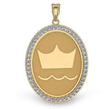 Danish Warmblood Diamond Studded Horse Breed Oval Medal
