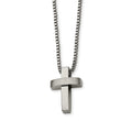 Stainless Steel Cross Pendant 22 Inch Necklace