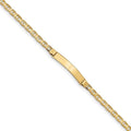 Custom Engraved 14K Gold Women's Anchor Link ID Bracelet