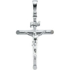 Round-End Crucifix Pendant