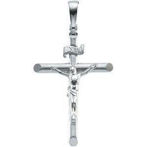 Round-End Crucifix Pendant