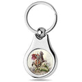 Stainless Steel Saint George Keychain