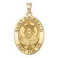 Saint Grimbald Oval Religious Medal