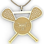 Personalized Lacrosse Pendant with Name & Number