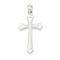 White Gold Flared Cross Pendant