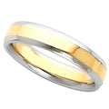14K Two-Tone Approx. 0.20 Inch Domed Wedding Band