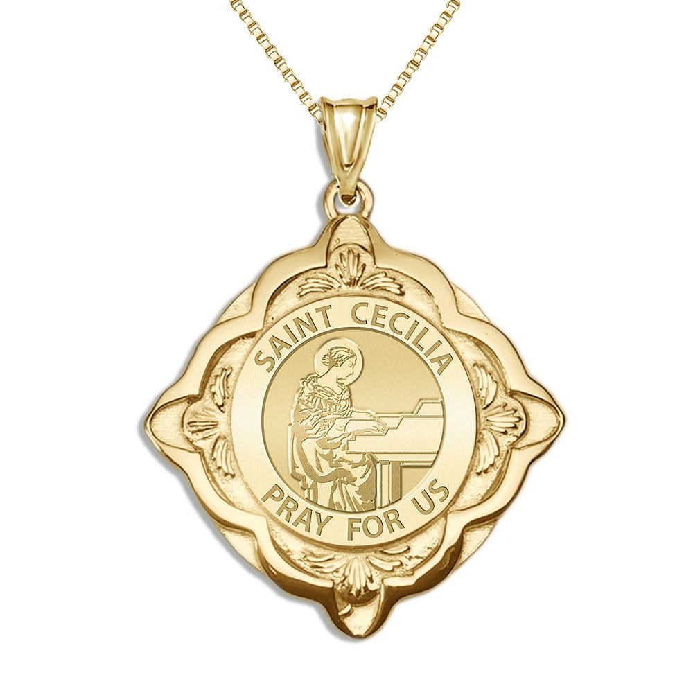 Saint Cecilia Cathedral Round Religious Medal