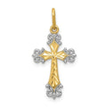 Rhodium Cross Charm