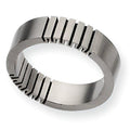 Titanium Black Accent Approx. 0.24 Inch Satin Wedding Band