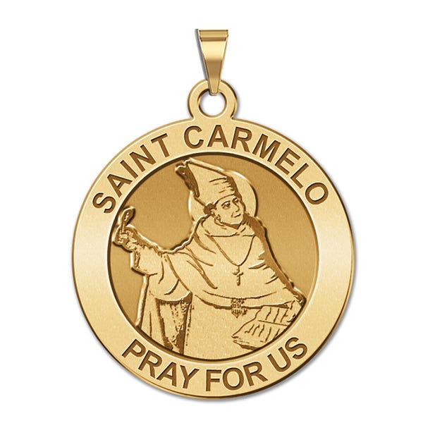 Saint Carmelo Round Religious Medal