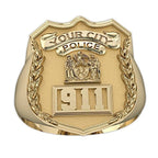 Personalized Police Badge Ring with Badge Number & Department