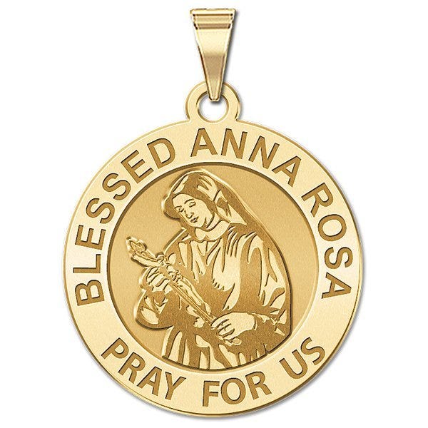 Blessed Anna Rosa Round Religious Medal