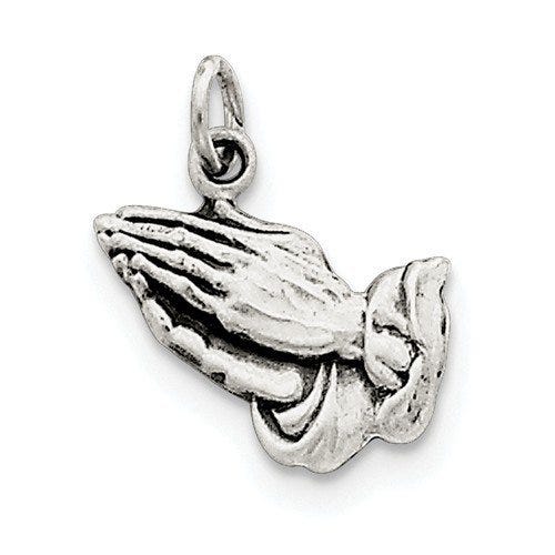 Antiqued Praying Hands Charm