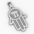 Hamsa Pendant with Chai Symbol
