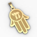 Hamsa Pendant with Chai Symbol