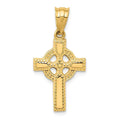 14K Celtic Quatrefoil Center Cross Pendant