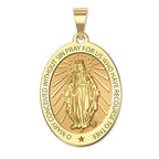Miraculous Medal Oval Pendant