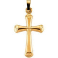 Gold Spiral Ends Cross Pendant